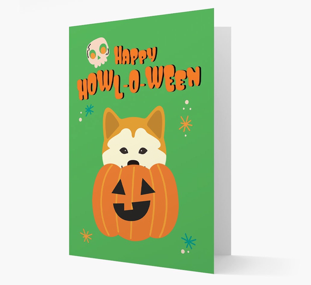 'Happy Halloween' - Card with {breedFullName} Icon