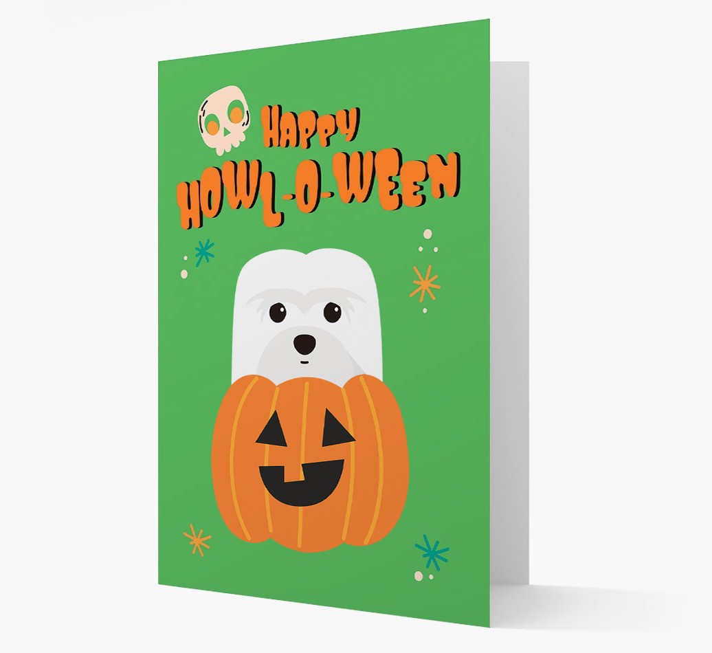'Happy Halloween' - Card with {breedFullName} Icon