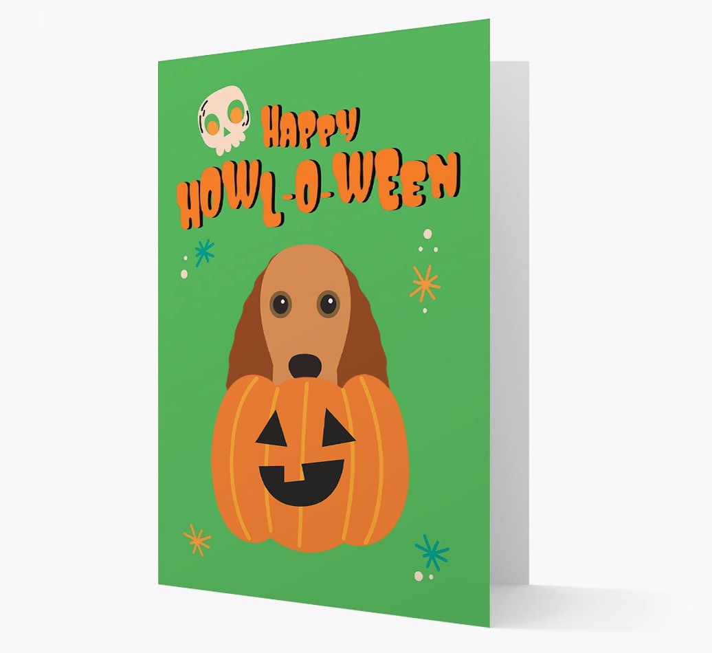 'Happy Halloween' - Card with {breedFullName} Icon