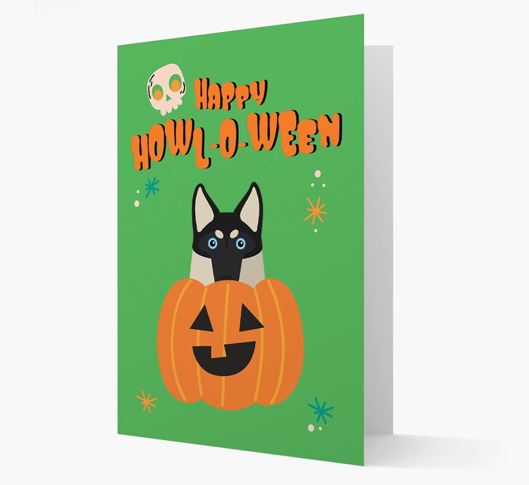 'Happy Halloween' - Card with {breedFullName} Icon