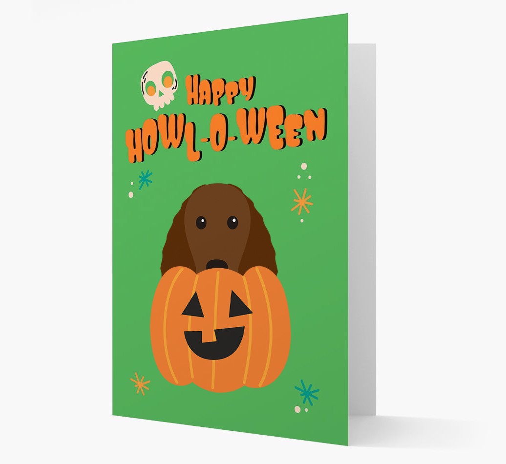 'Happy Halloween' - Card with {breedFullName} Icon