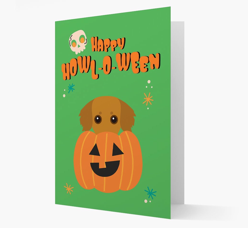 'Happy Halloween' - Card with {breedFullName} Icon