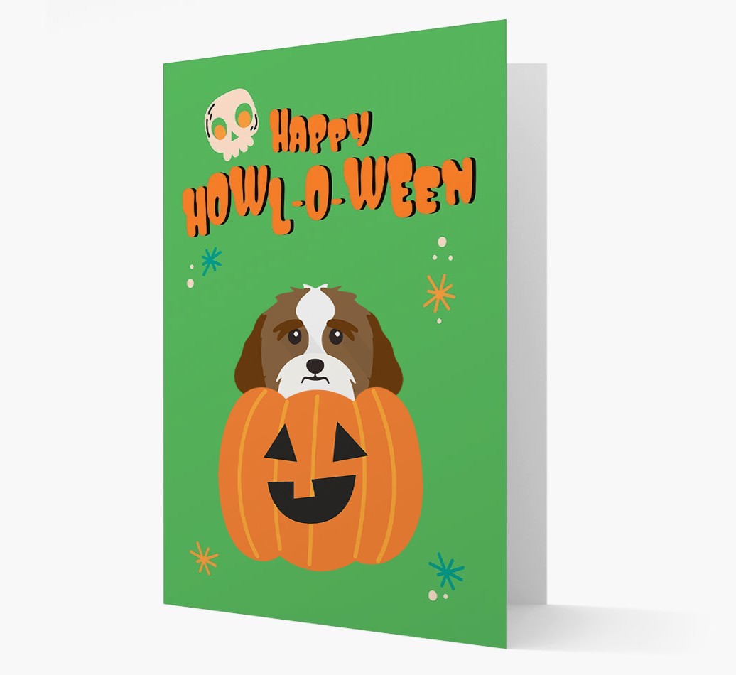'Happy Halloween' - Card with {breedFullName} Icon