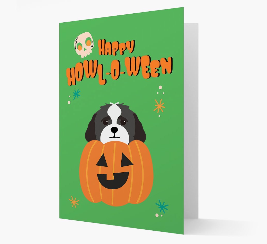 'Happy Halloween' - Card with {breedFullName} Icon