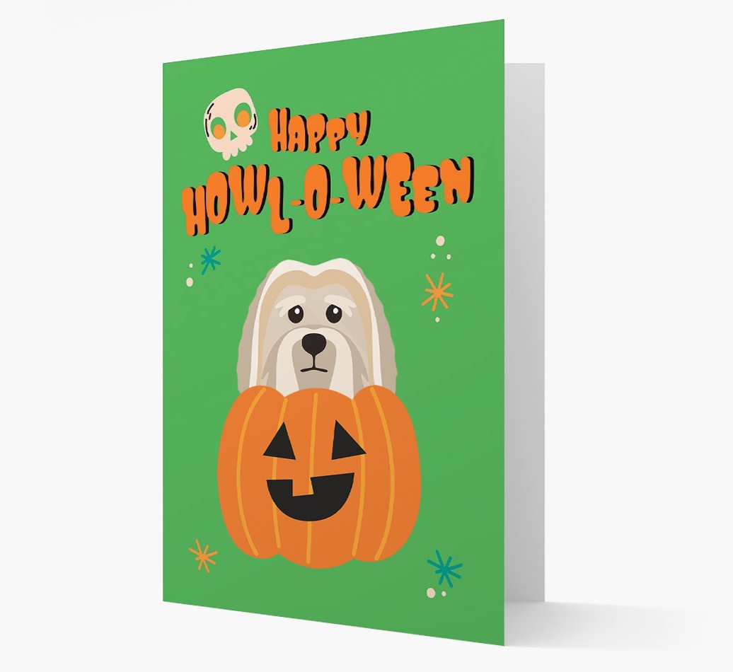 'Happy Halloween' - Card with {breedFullName} Icon