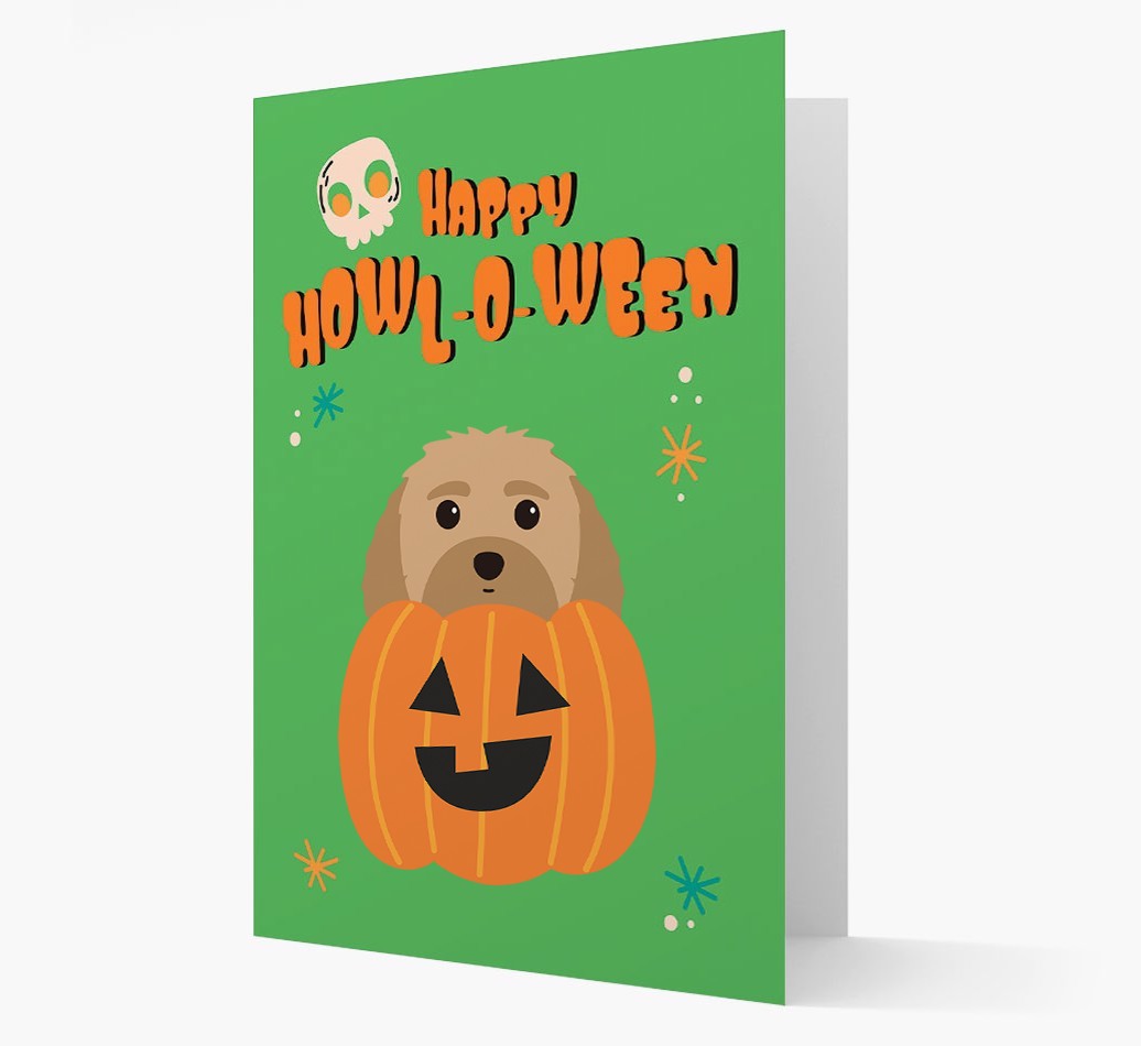 'Happy Halloween' - Card with {breedFullName} Icon