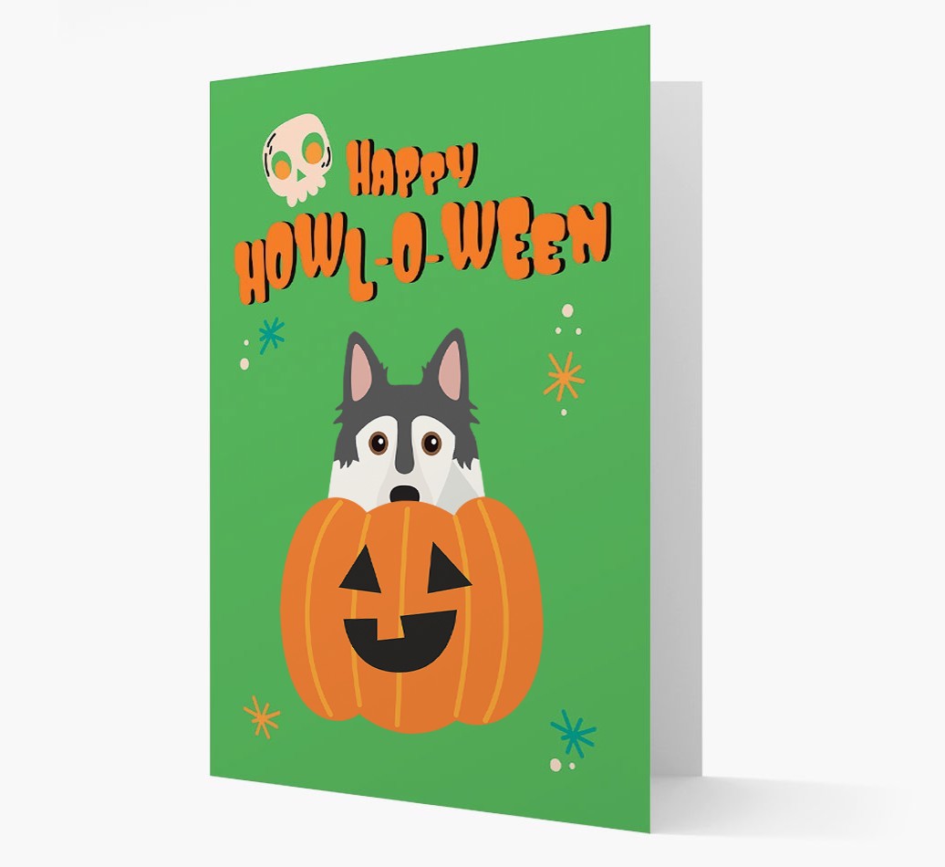 'Happy Halloween' - Card with {breedFullName} Icon