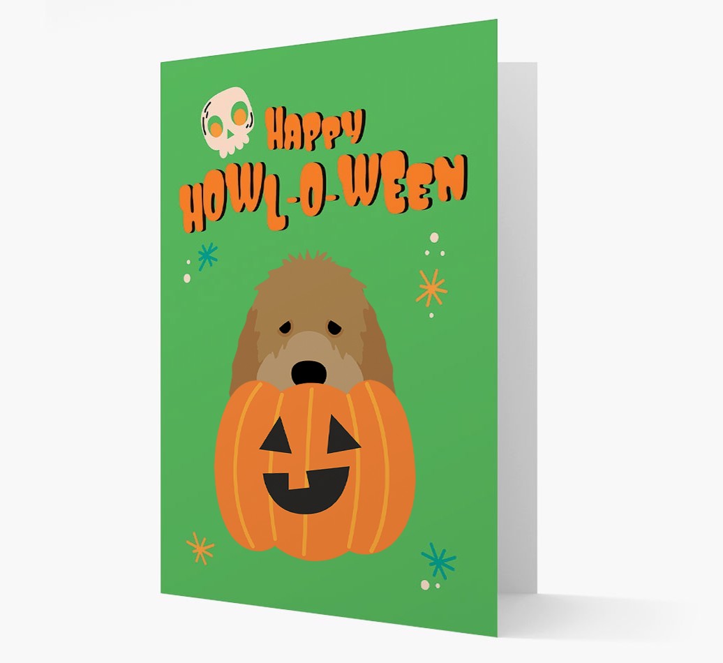 'Happy Halloween' - Card with {breedFullName} Icon