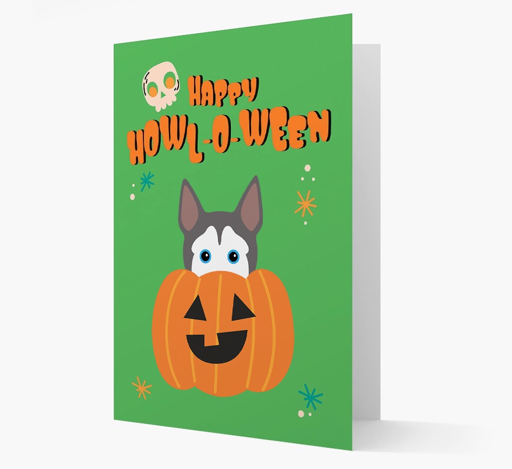 'Happy Halloween' - Card with {breedFullName} Icon
