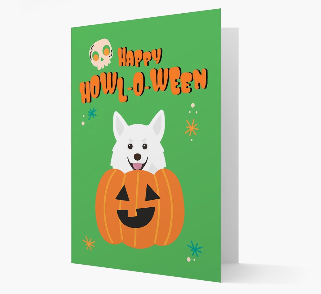 'Happy Halloween' - Card with {breedFullName} Icon