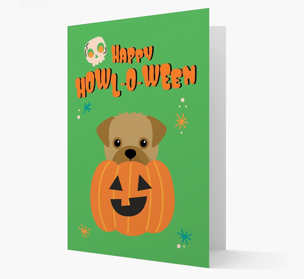 'Happy Halloween' - Card with {breedFullName} Icon