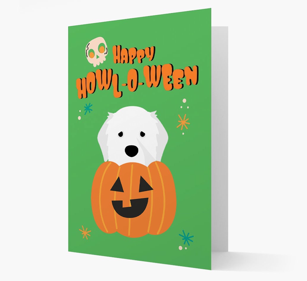'Happy Halloween' - Card with {breedFullName} Icon