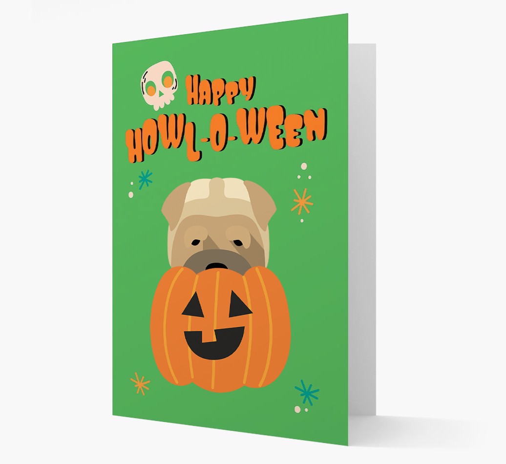 'Happy Halloween' - Card with {breedFullName} Icon