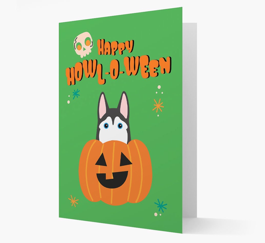 'Happy Halloween' - Card with {breedFullName} Icon