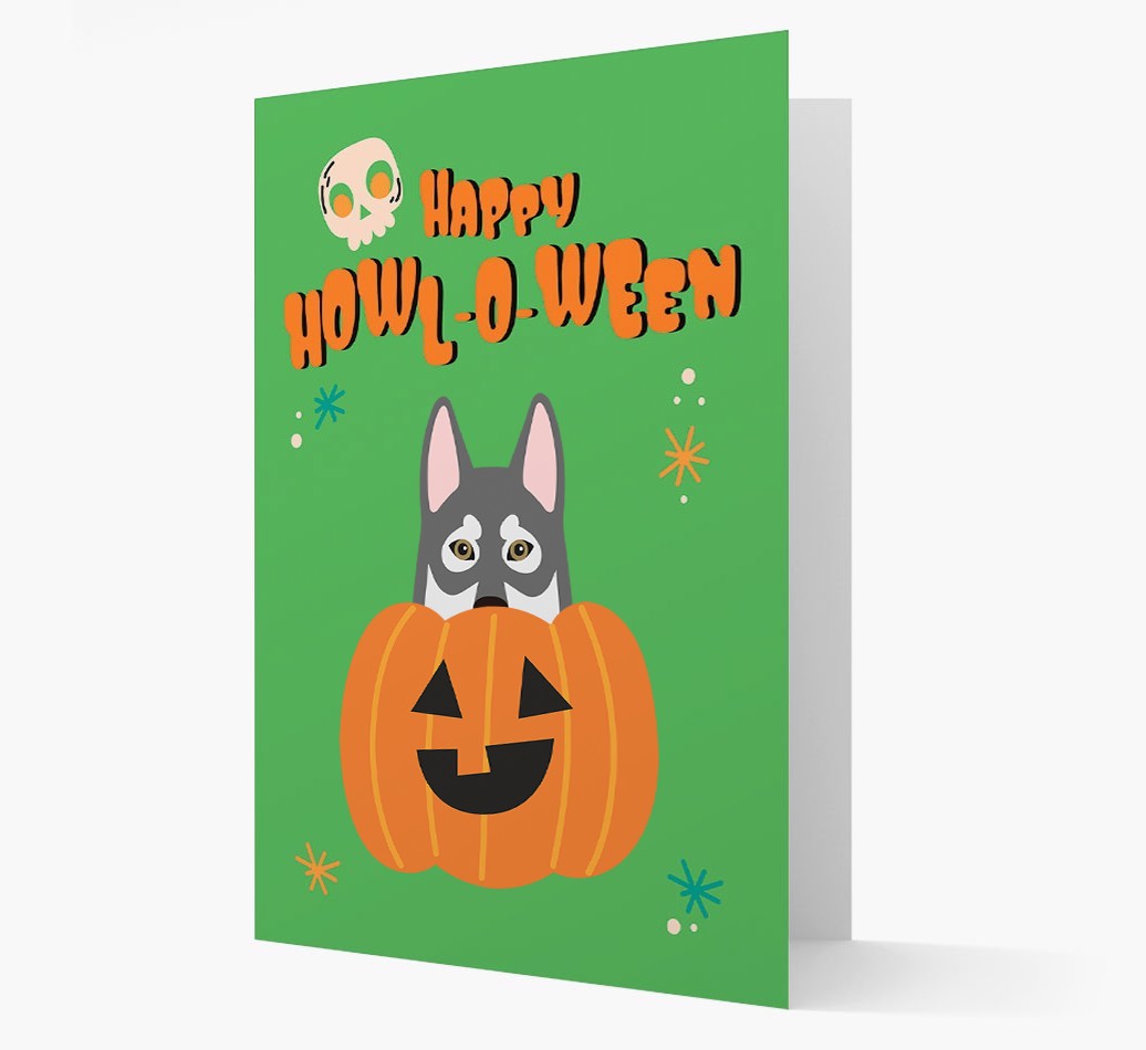 'Happy Halloween' - Card with {breedFullName} Icon