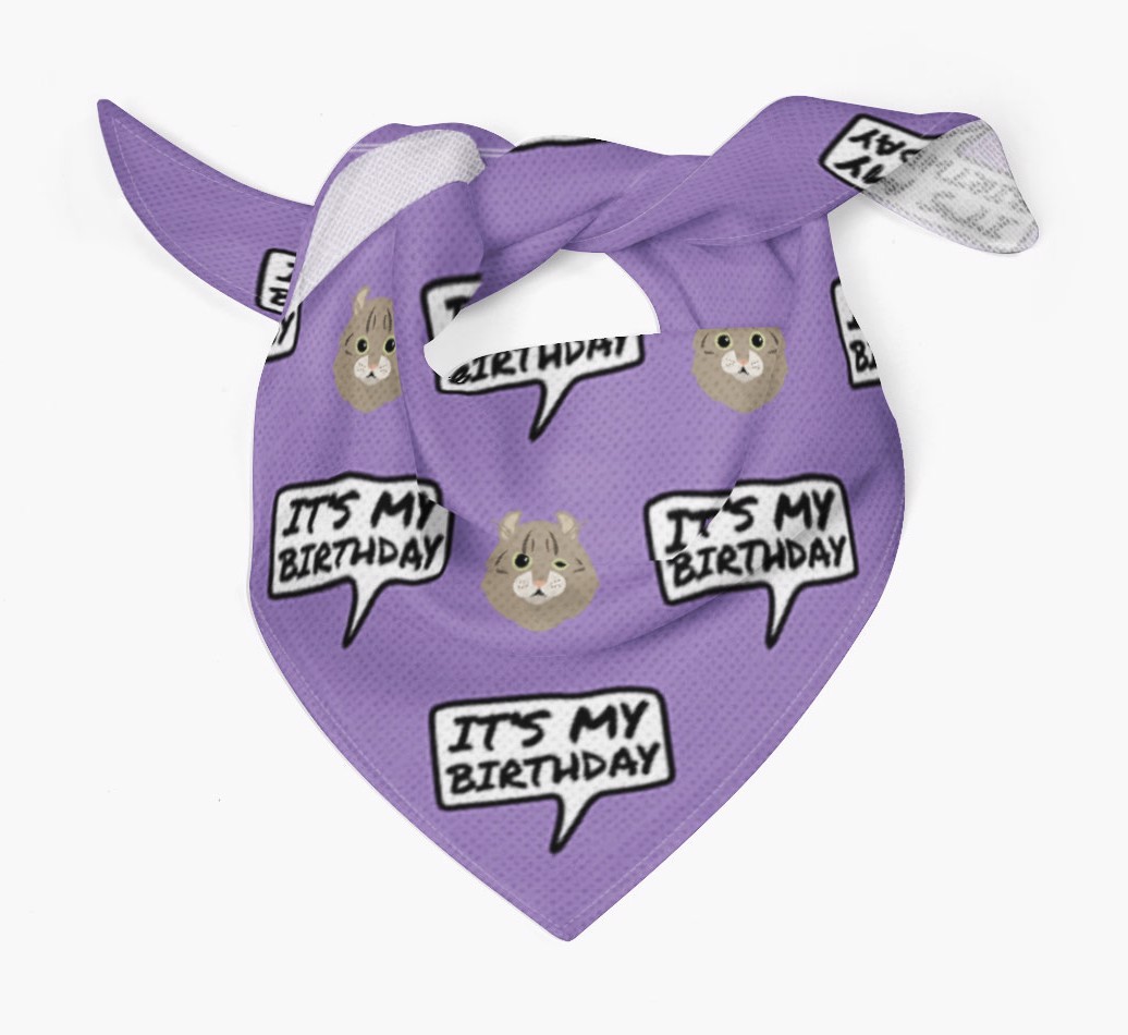 'It's My Birthday' - Personalised {breedFullName} Bandana 