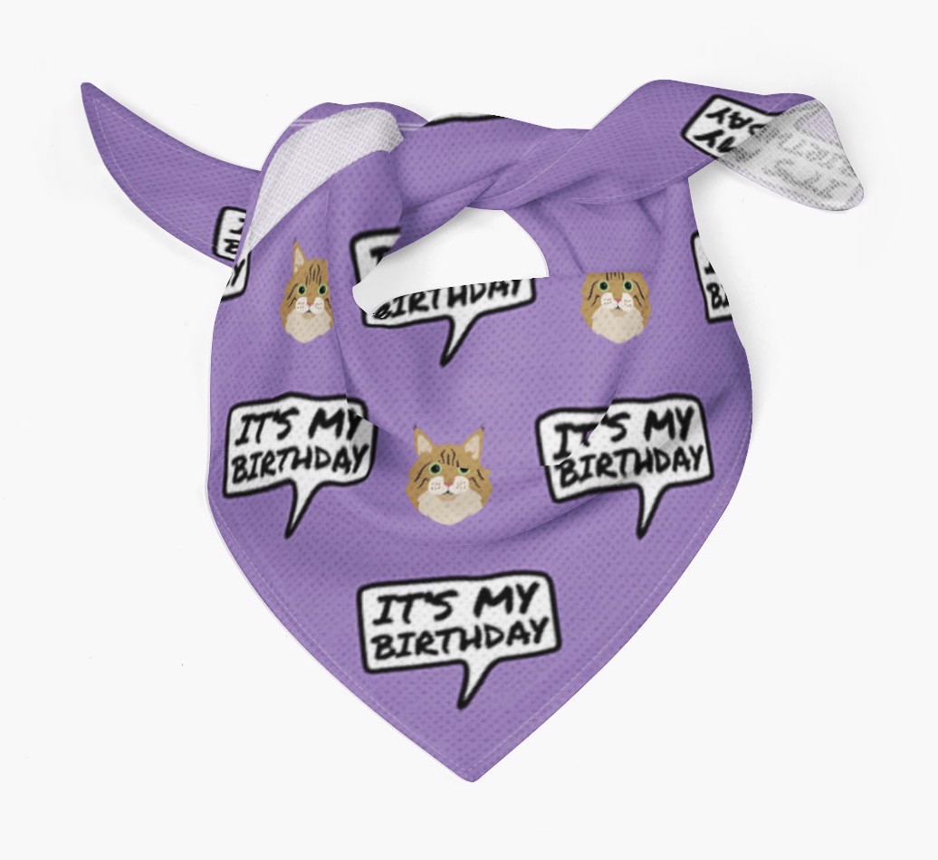 'It's My Birthday' - Personalised {breedFullName} Bandana 