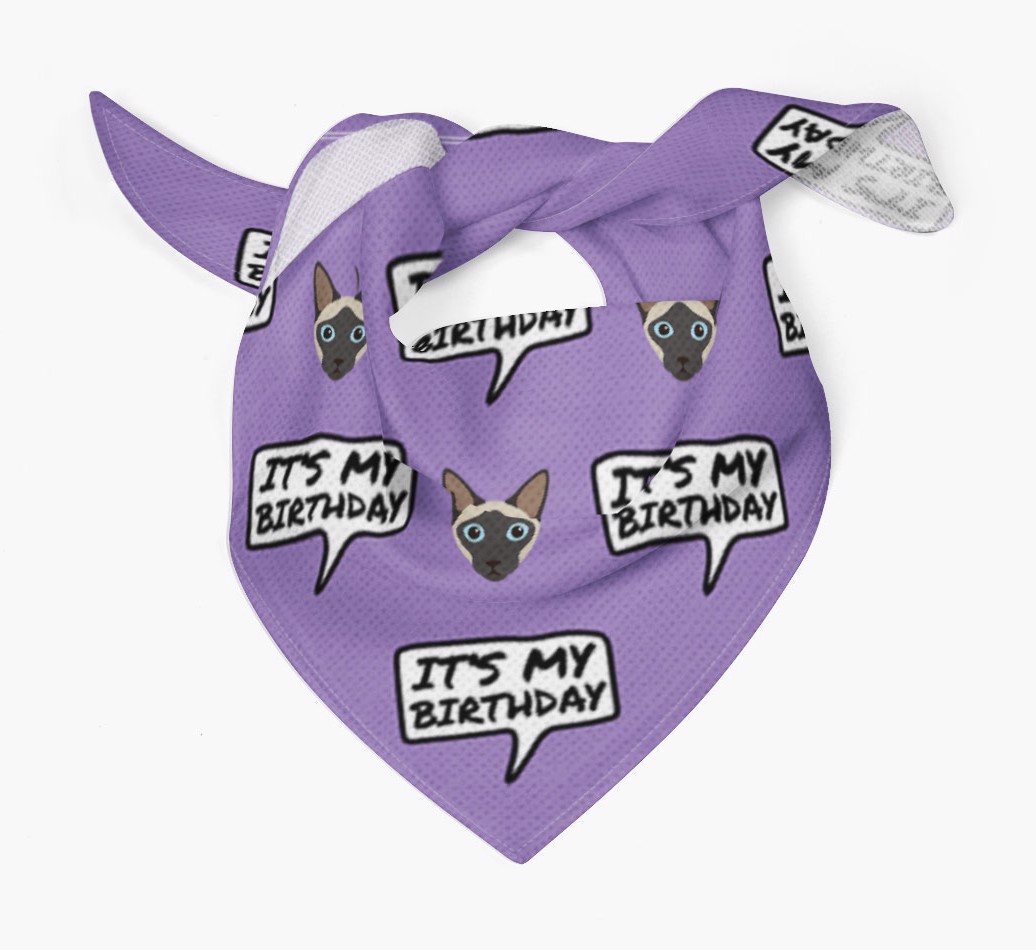 'It's My Birthday' - Personalised {breedFullName} Bandana 