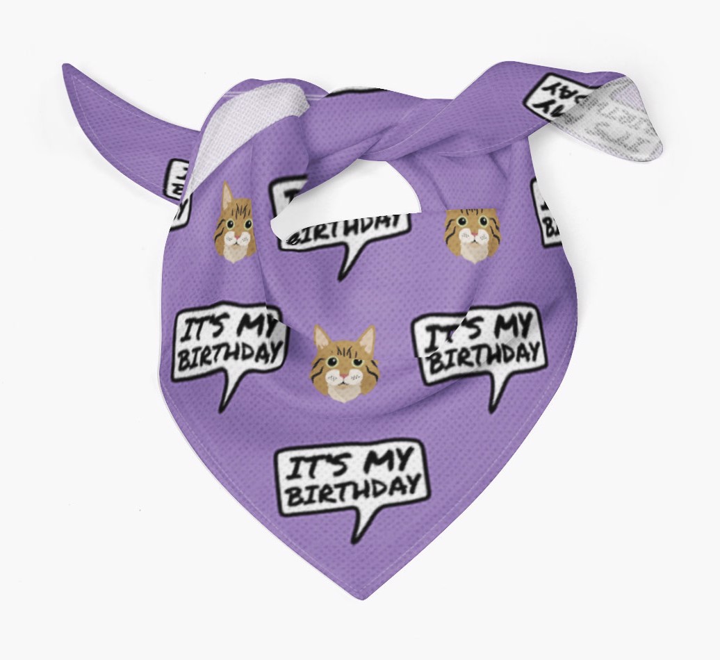 'It's My Birthday' - Personalised {breedFullName} Bandana 