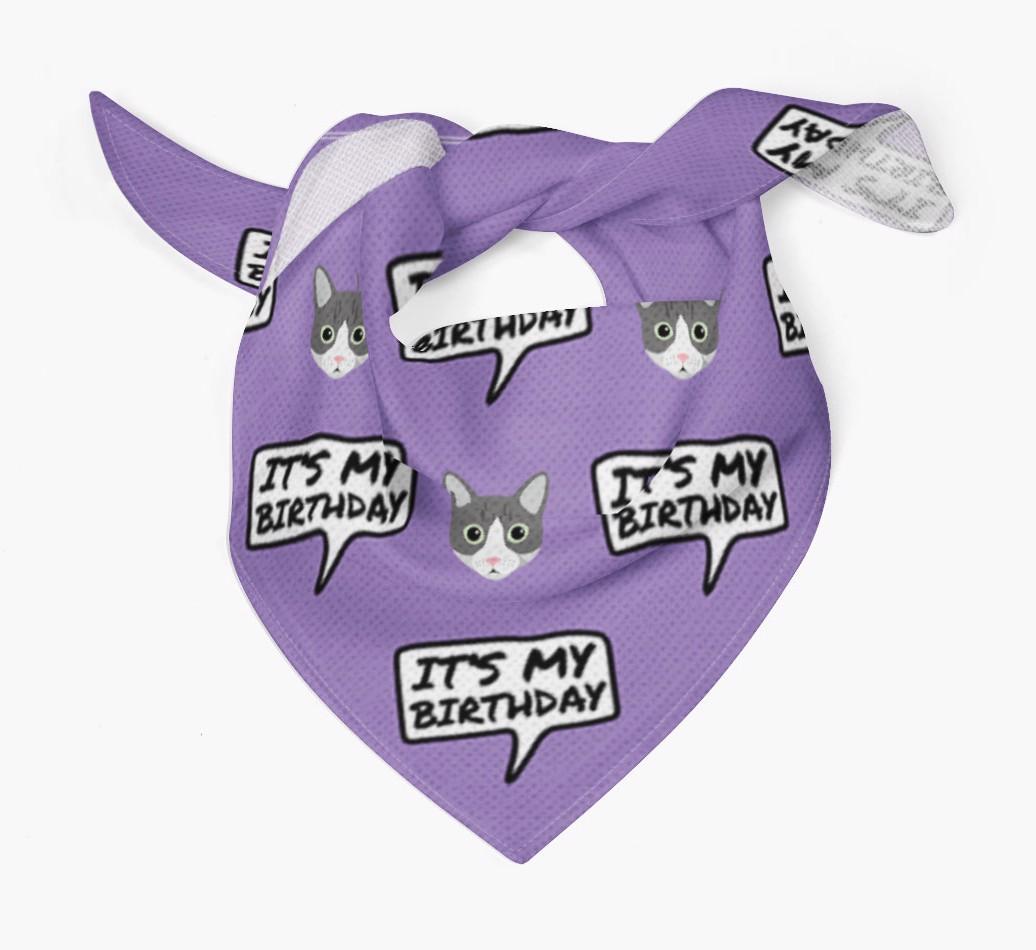 'It's My Birthday' - Personalized {breedFullName} Bandana 