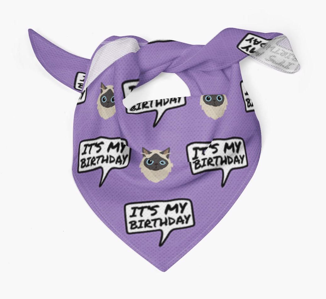 'It's My Birthday' - Personalized {breedFullName} Bandana 