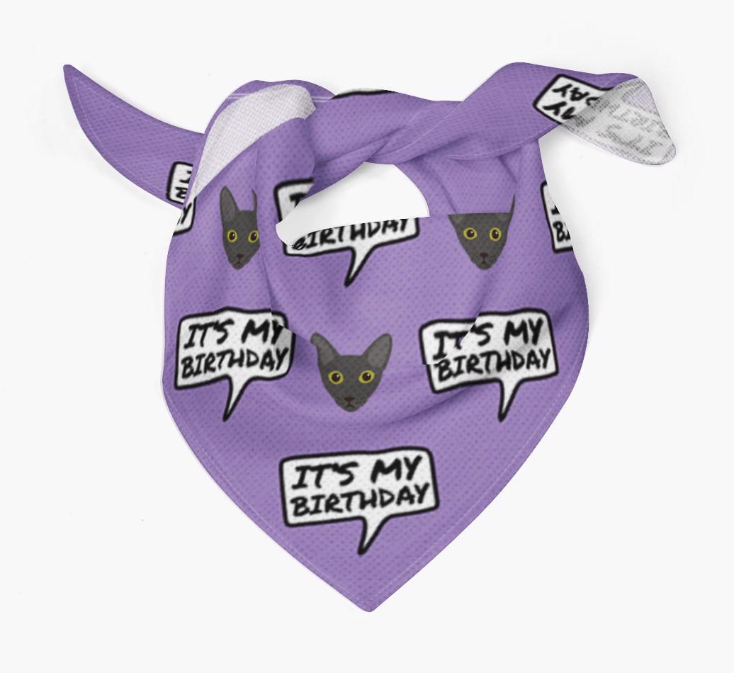 'It's My Birthday' - Personalized {breedFullName} Bandana 