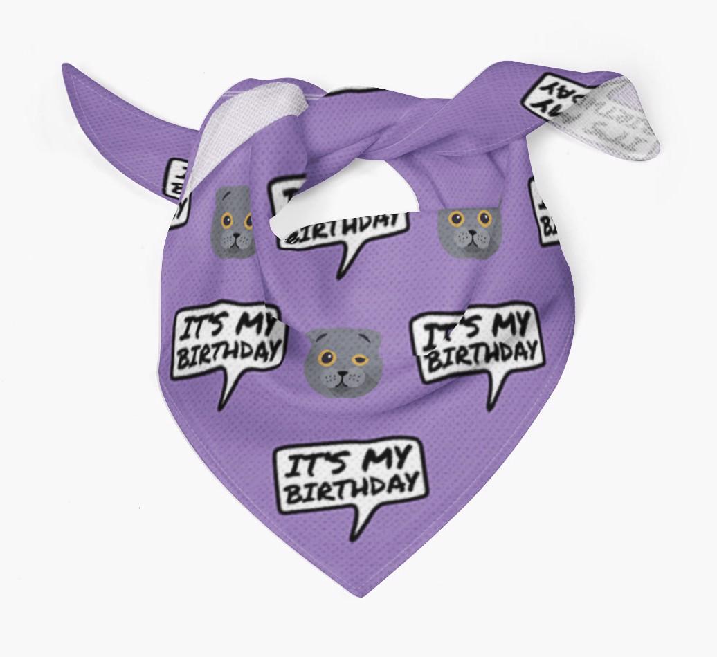 'It's My Birthday' - Personalized {breedFullName} Bandana 