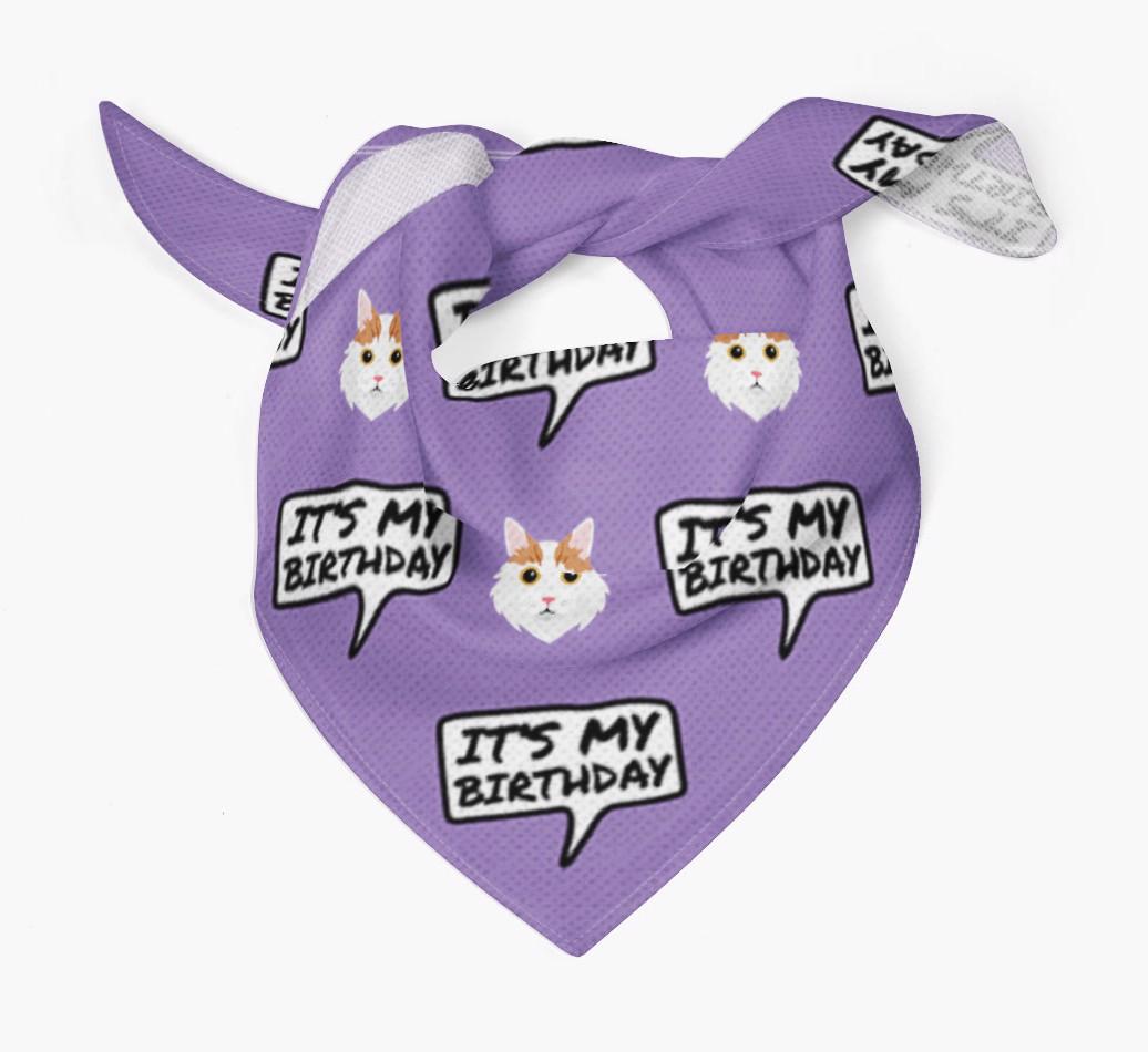 'It's My Birthday' - Personalized {breedFullName} Bandana 