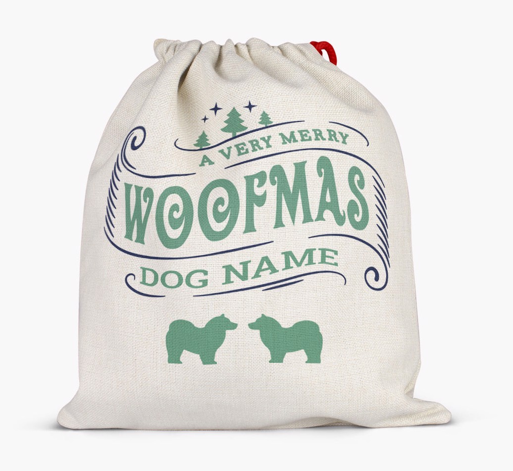 Personalized 'Merry Woofmas' Santa Sack for {dogsName}