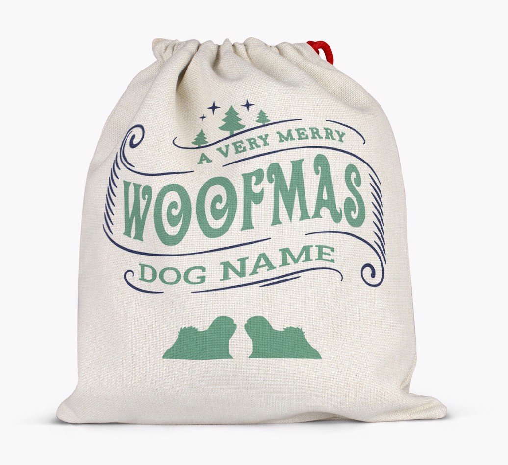 Personalized 'Merry Woofmas' Santa Sack for {dogsName}