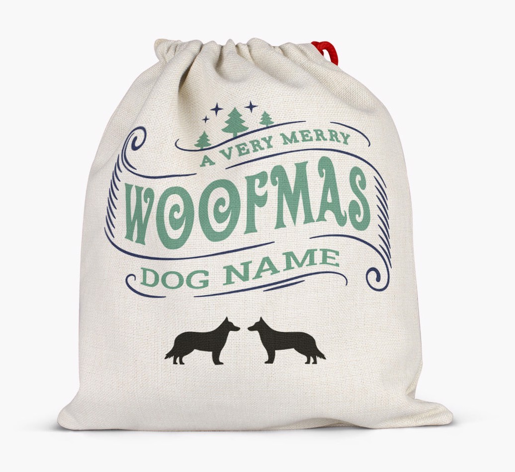 Personalized 'Merry Woofmas' Santa Sack for {dogsName}