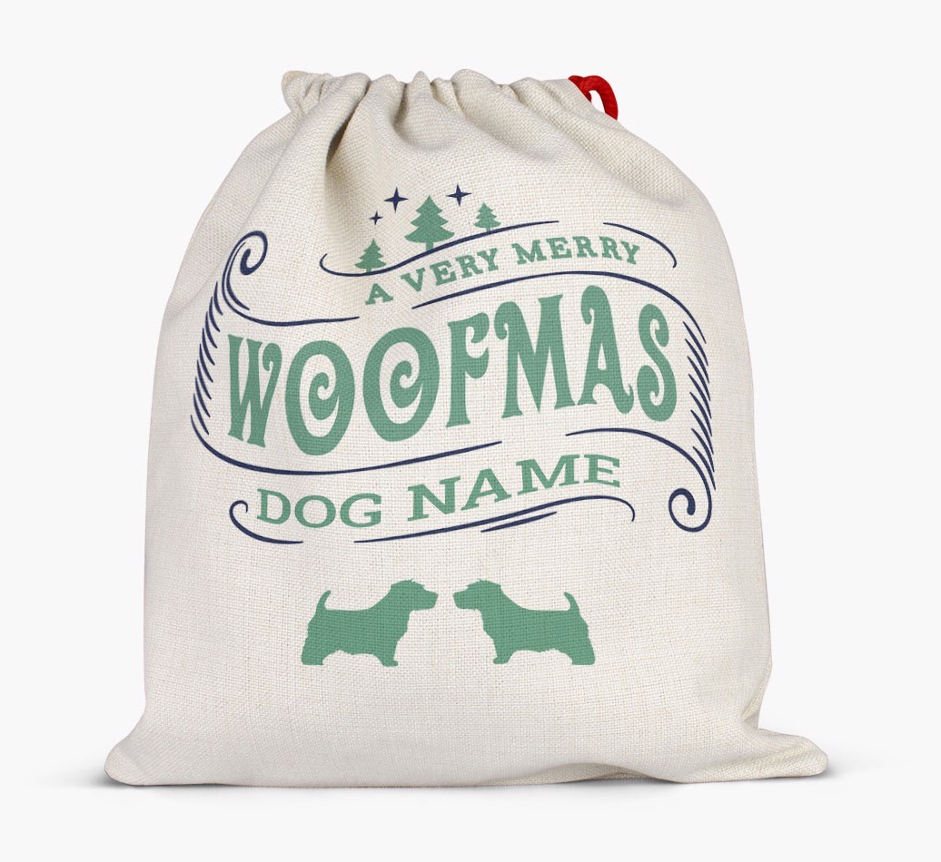 Personalized 'Merry Woofmas' Santa Sack for {dogsName}