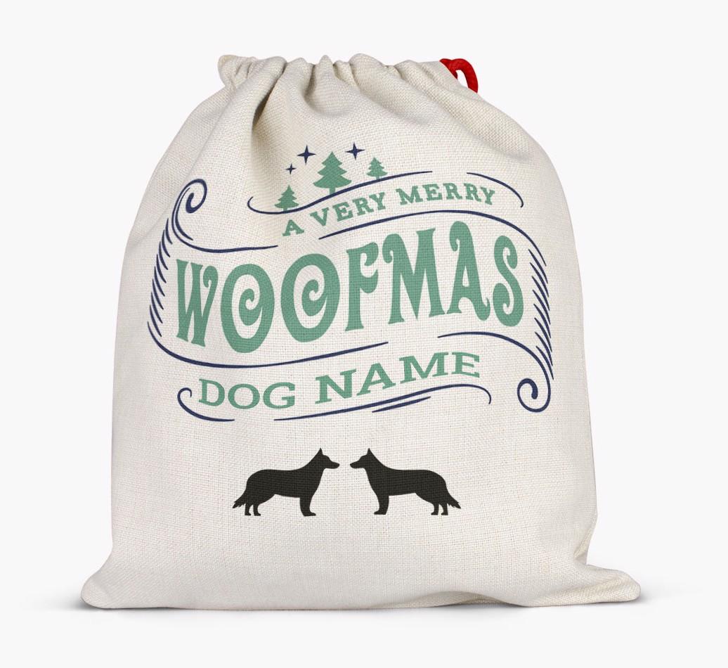 Personalized 'Merry Woofmas' Santa Sack for {dogsName}