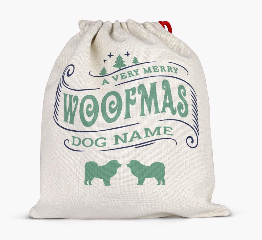 Personalized 'Merry Woofmas' Santa Sack for {dogsName}