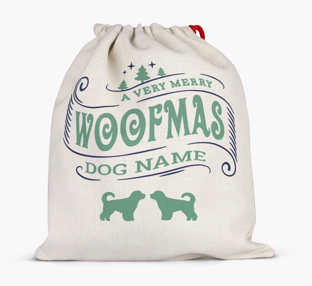 Personalized 'Merry Woofmas' Santa Sack for {dogsName}