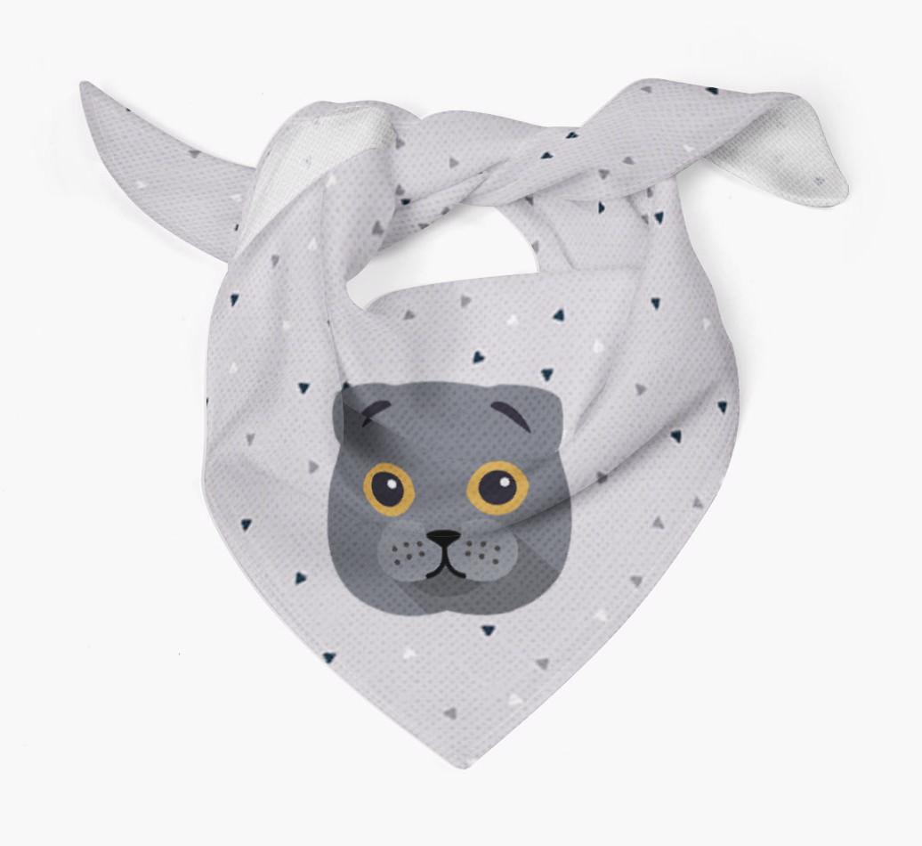 'Triangle Pattern' - Personalized {breedFullName} Bandana