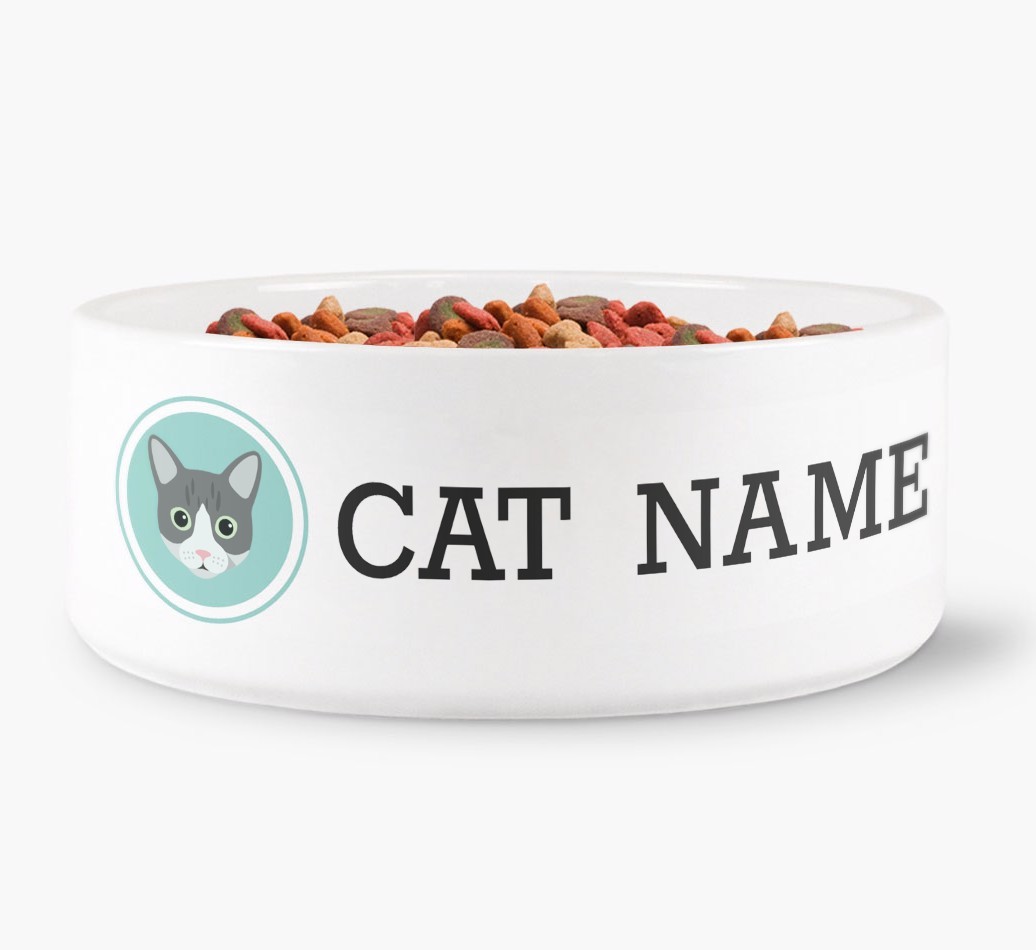 '{breedFullName} Icon' - Personalised Cat Bowl