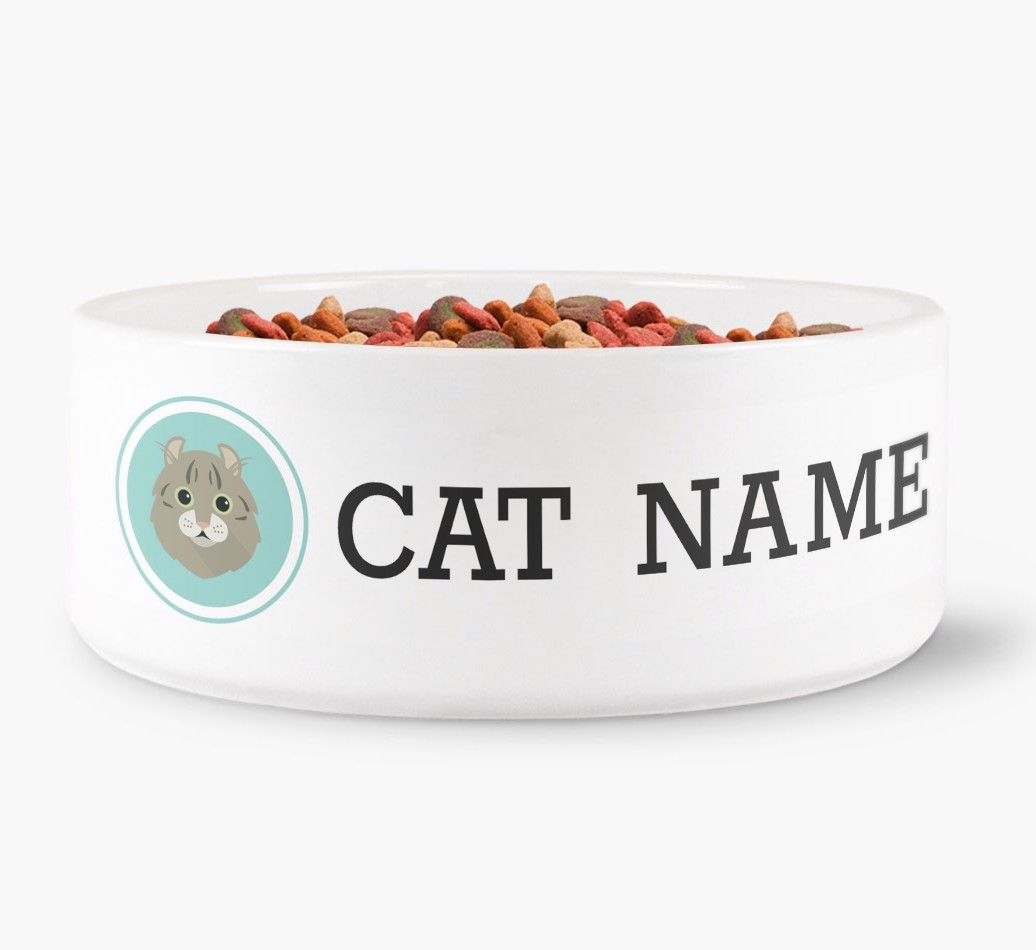 '{breedFullName} Icon' - Personalised Cat Bowl