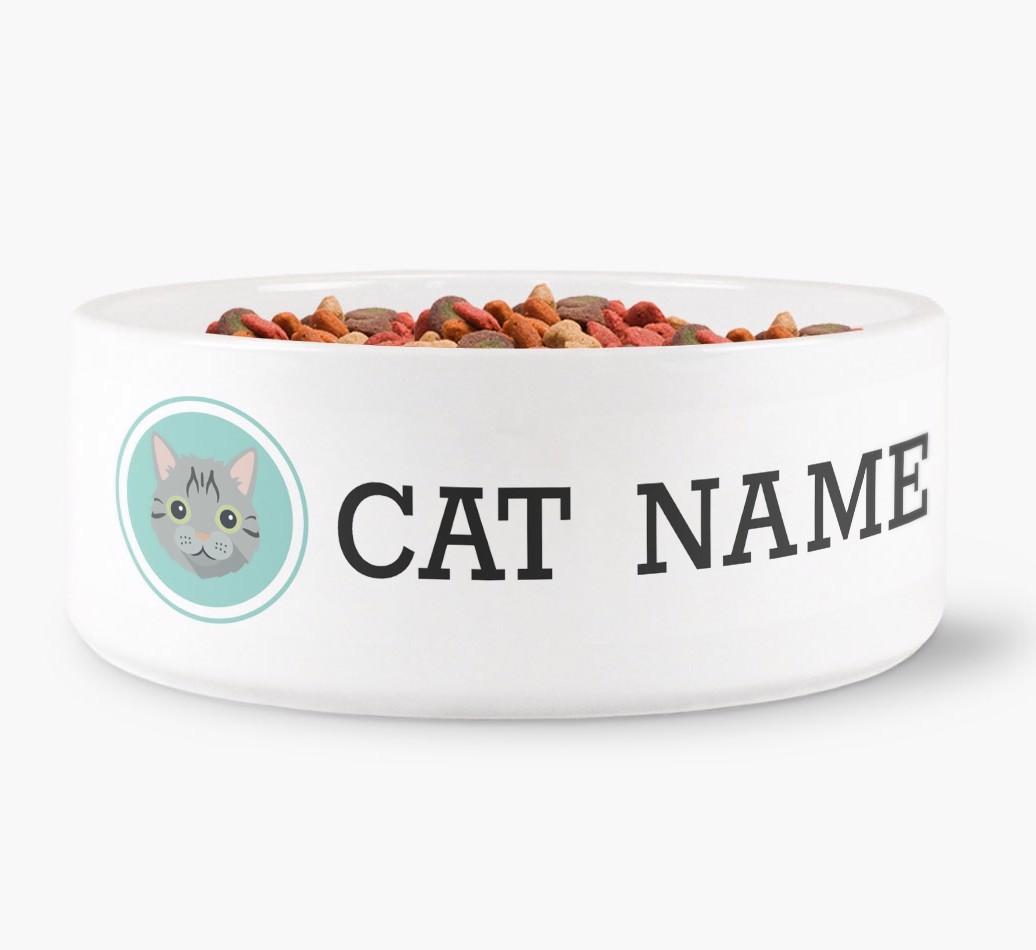 '{breedFullName} Icon' - Personalised Cat Bowl