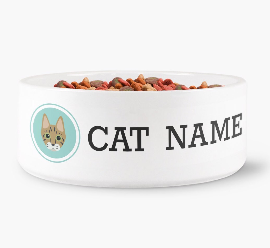 '{breedFullName} Icon' - Personalised Cat Bowl