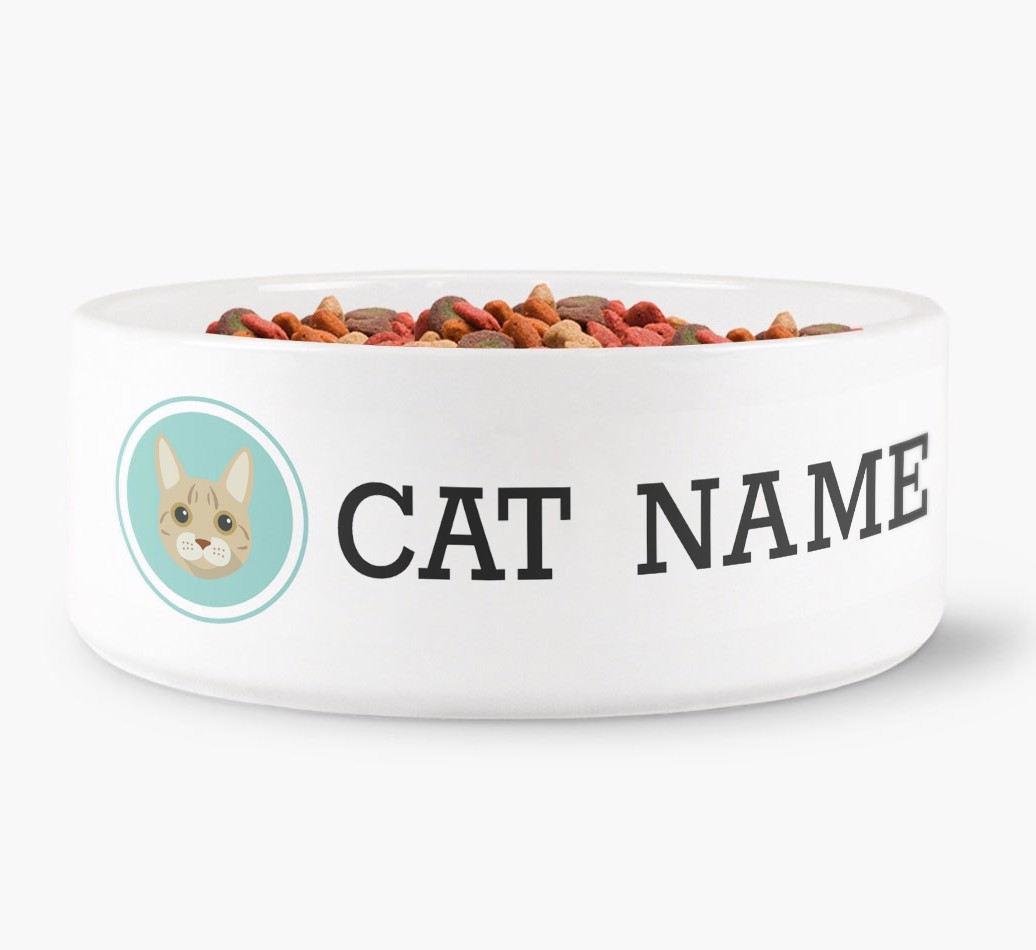 '{breedFullName} Icon' - Personalised Cat Bowl