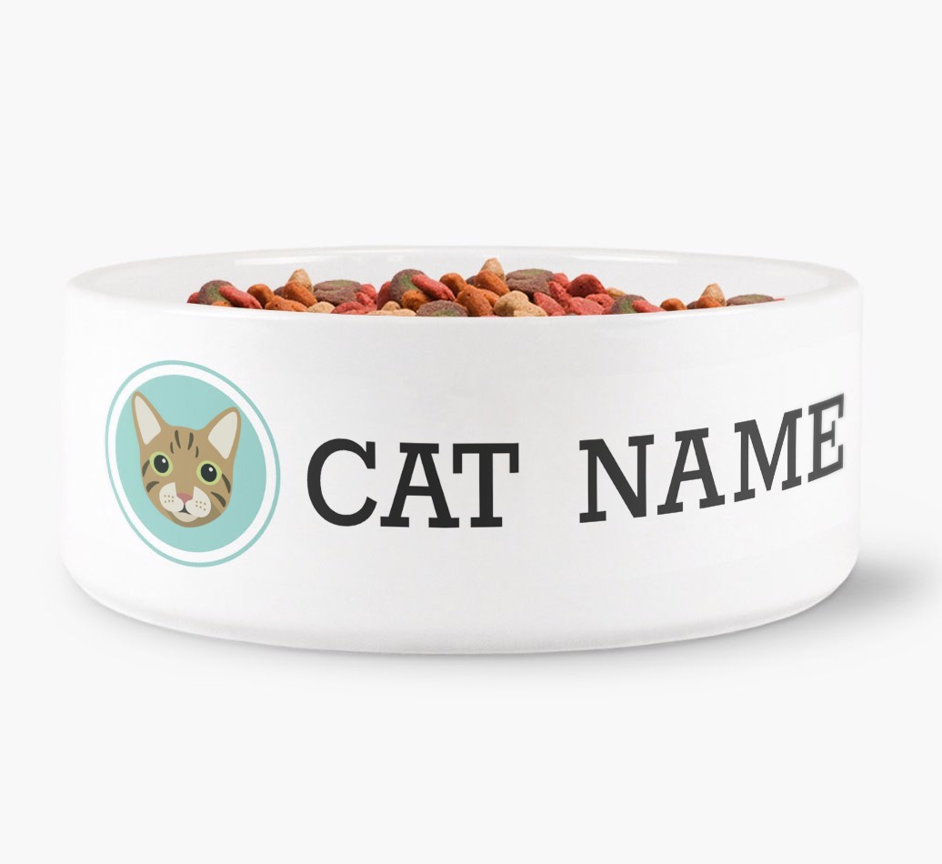 '{breedFullName} Icon' - Personalised Cat Bowl