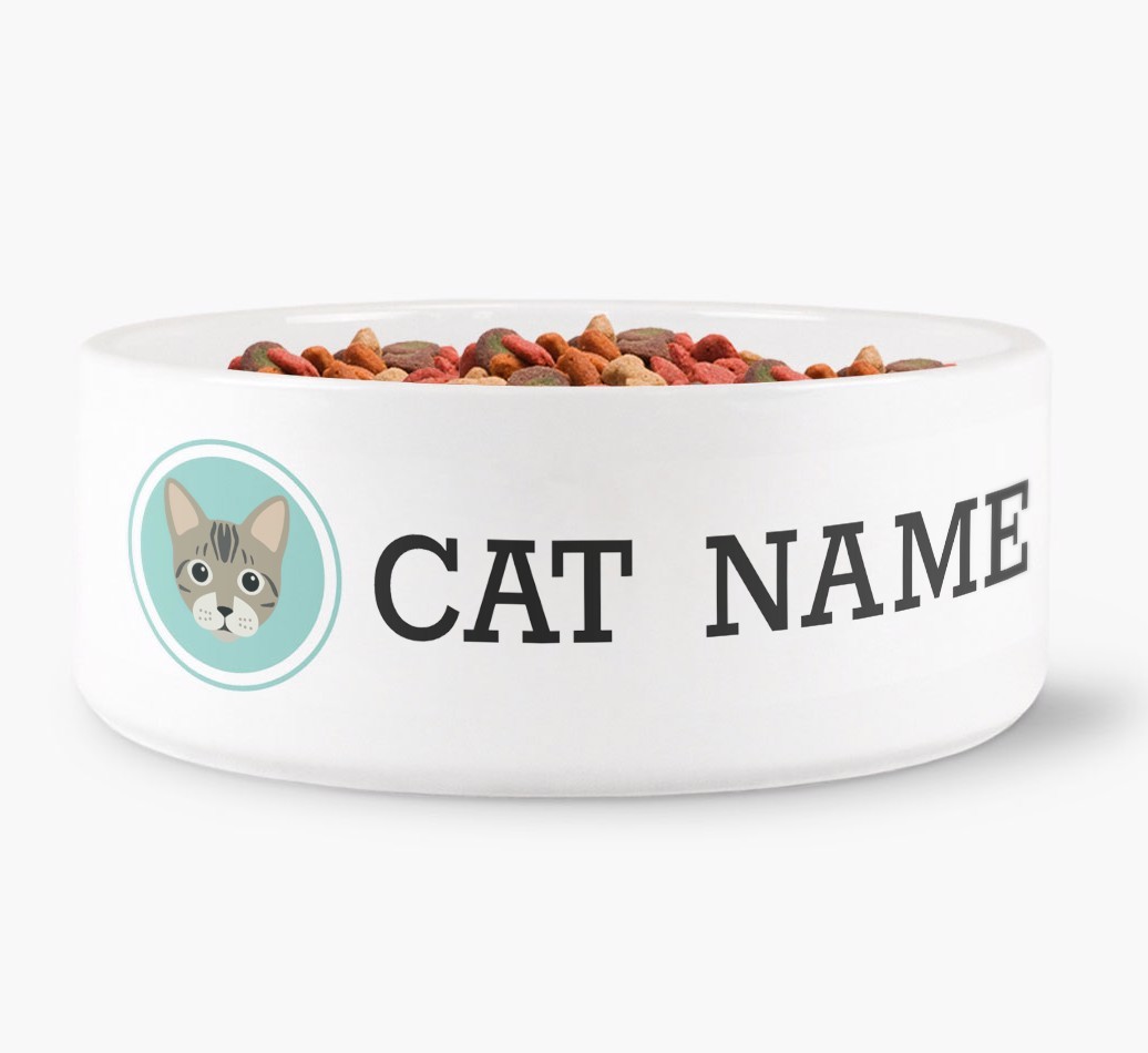 '{breedFullName} Icon' - Personalised Cat Bowl