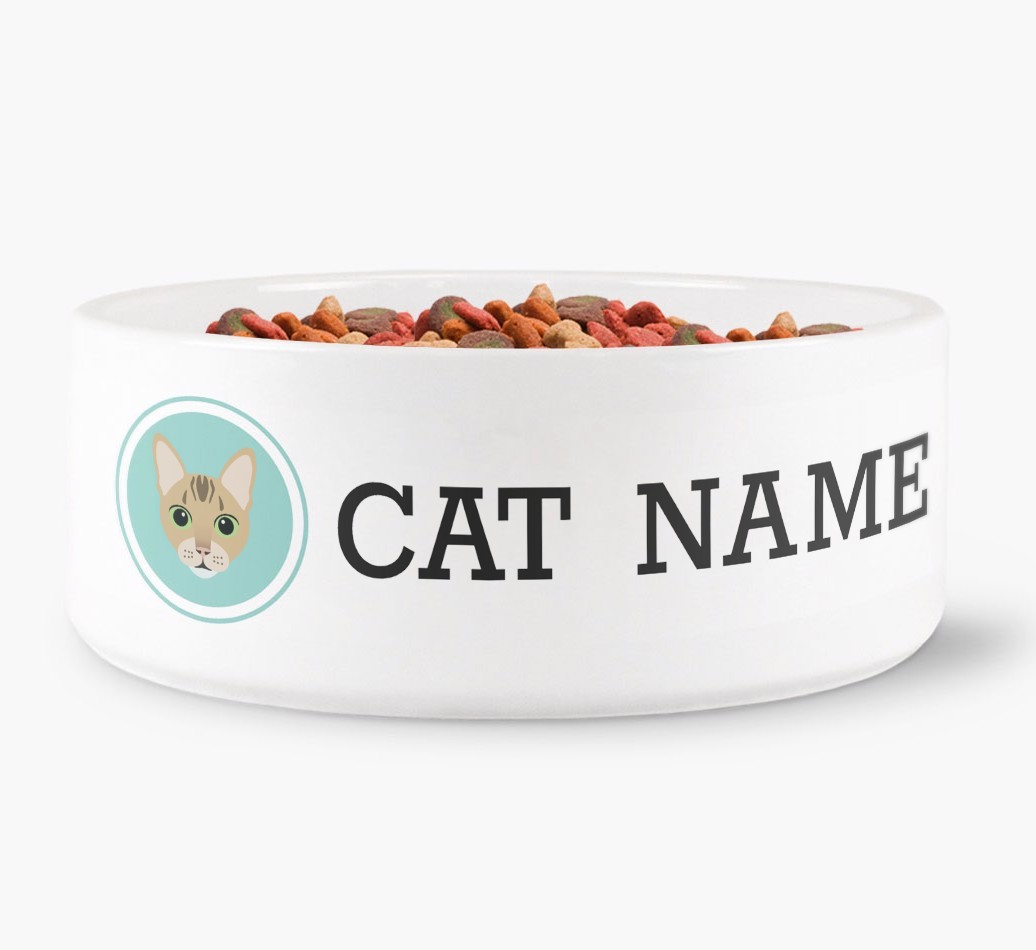 '{breedFullName} Icon' - Personalised Cat Bowl