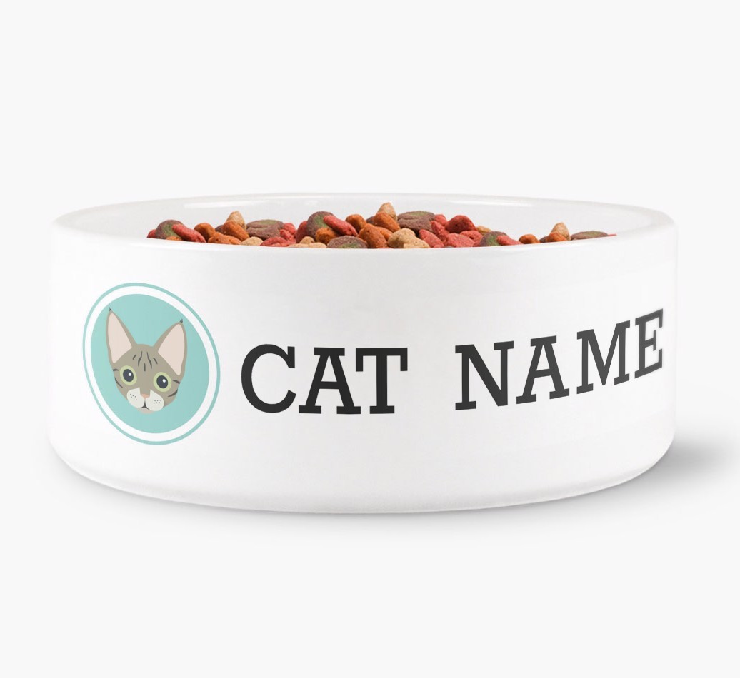 '{breedFullName} Icon' - Personalised Cat Bowl