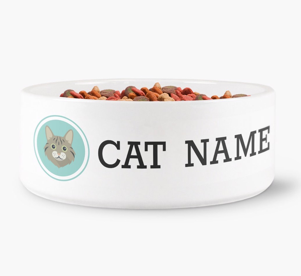 '{breedFullName} Icon' - Personalised Cat Bowl