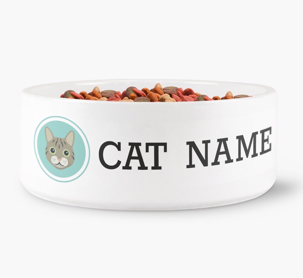 '{breedFullName} Icon' - Personalised Cat Bowl