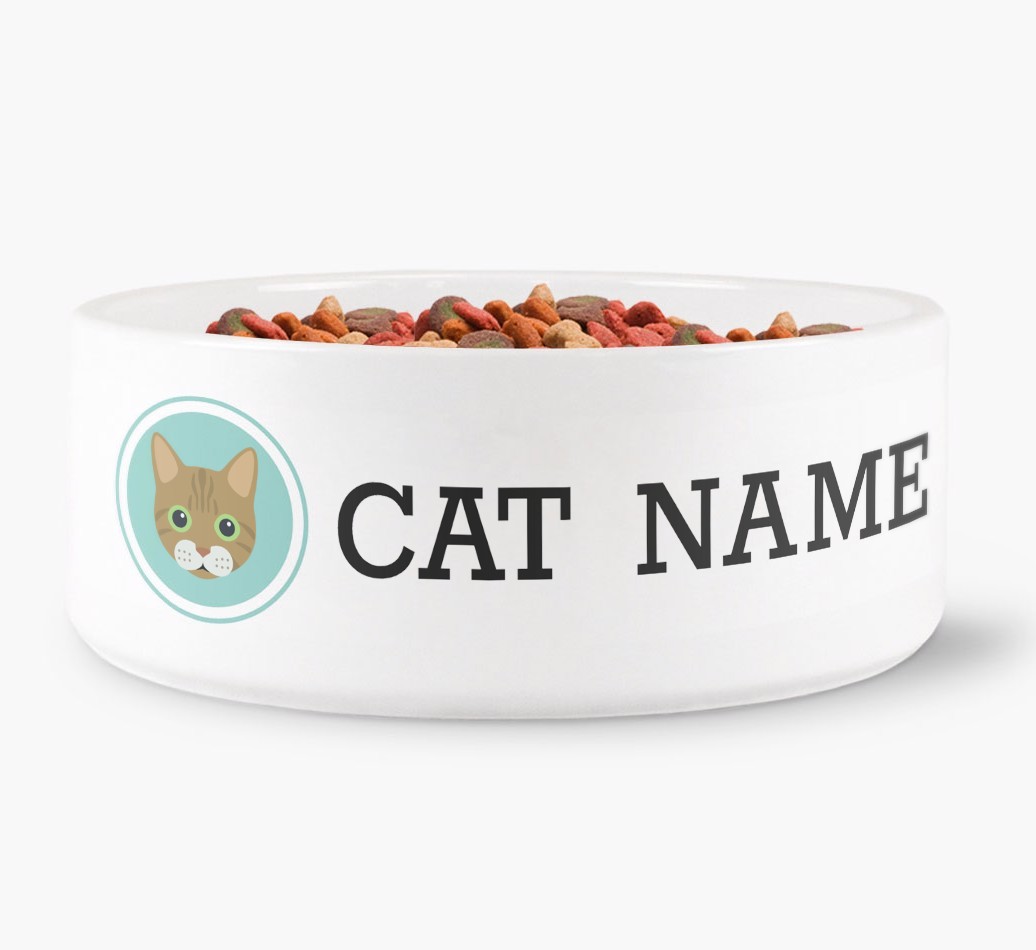 '{breedFullName} Icon' - Personalised Cat Bowl
