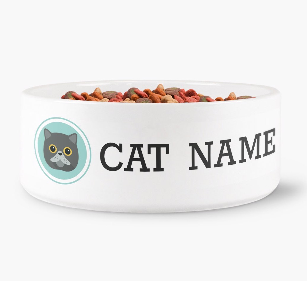 '{breedFullName} Icon' - Personalised Cat Bowl
