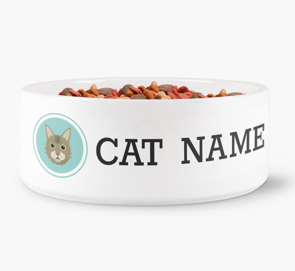 '{breedFullName} Icon' - Personalised Cat Bowl